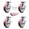 Service Caster 8 Inch Poly on Aluminum Caster Set with Roller Bearing 4 Brake and 2 Swivel Lock SCC-35S820-PAR-SLB-BSL-2-SLB-2 - alternate 5